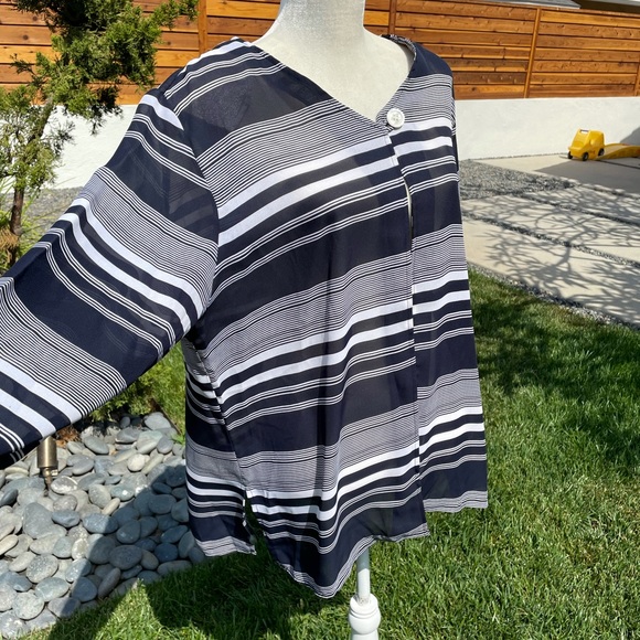 California Concepts Connection striped blouse XL - Picture 4 of 7